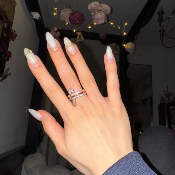 Trinity Gold Silver Rose Gold Statement Ring - Picture 13 of 16